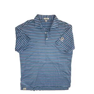Peter Millar Bandon Dunes Polo Men Large Striped Shirt Golf Athleisure